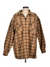 Utopia 100% Polyester Plaid Brown Fleece Size L - photo 1