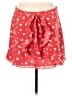 Naked Zebra 100% Polyester Floral Red Casual Skirt Size L - photo 1