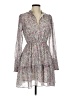 Lini 100% Polyester Paisley Gray Ivory Casual Dress Size M (estimated) - photo 1
