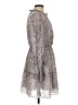 Lini 100% Polyester Paisley Gray Ivory Casual Dress Size M (estimated) - photo 4
