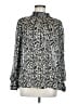 H&M 100% Polyester Paisley Silver Long Sleeve Blouse Size M - photo 1