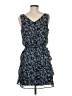 Xhilaration 100% Polyester Floral Blue Cocktail Dress Size M - photo 2