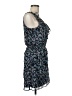 Xhilaration 100% Polyester Floral Blue Cocktail Dress Size M - photo 4