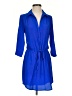 Aqua 100% Polyester Blue Casual Dress Size S - photo 1