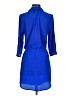 Aqua 100% Polyester Blue Casual Dress Size S - photo 2