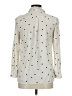Old Navy 100% Rayon Polka Dots Ivory Long Sleeve Blouse Size M - photo 2