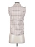 Ann Taylor Plaid Ivory Sleeveless Blouse Size XXS - photo 2