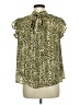 VOY 100% Polyester Animal Print Gold Sleeveless Blouse Size M - photo 2