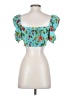 Signature 8 Teal Short Sleeve Blouse Size S - photo 2