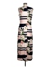 Nina Leonard Print Tan Pink Casual Dress Size M - photo 2
