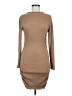 Starlow Solid Tan Casual Dress Size L - photo 1