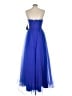 Theia 100% Polyester Blue Cocktail Dress Size 8 - photo 2