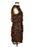 Express 100% Polyester Animal Print Brown Cocktail Dress Size S - photo 4