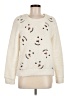 Chance or Fate 100% Polyester Hearts Ivory Pullover Sweater Size M - photo 1