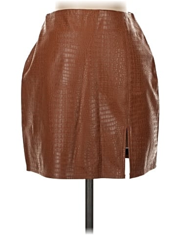 French Kiss Faux Leather Skirt (view 1)