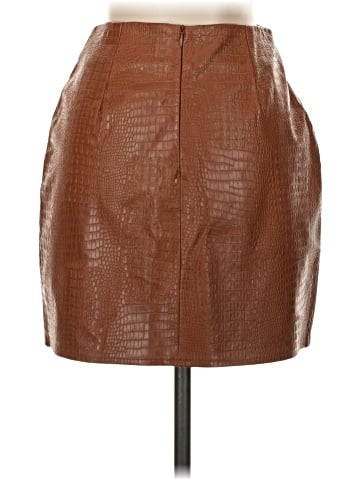 French Kiss Faux Leather Skirt (view 2)
