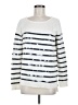Ann Taylor Stripes White Pullover Sweater Size M - photo 1