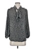 Max Studio 100% Polyester Polka Dots Silver 3/4 Sleeve Blouse Size S - photo 1