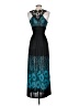 Unbranded Teal Black Cocktail Dress Size XXS (estimated) - photo 2