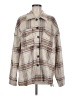 Pink Lily 100% Polyester Plaid Tan Coat Size M - photo 1