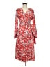 Halogen 100% Polyester Print Red Casual Dress Size M - photo 1