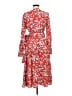 Halogen 100% Polyester Print Red Casual Dress Size M - photo 2