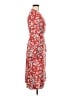 Halogen 100% Polyester Print Red Casual Dress Size M - photo 4