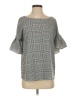 Ann Taylor 100% Polyester Gray Short Sleeve Blouse Size XS - photo 1