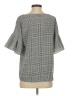 Ann Taylor 100% Polyester Gray Short Sleeve Blouse Size XS - photo 2