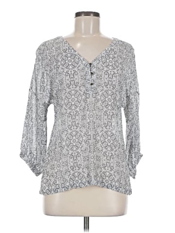 Garnet Hill 3/4 Sleeve Silk Top (view 1)