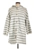 Jessica Simpson 100% Polyester Stripes Gray Coat Size L - photo 1