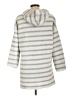 Jessica Simpson 100% Polyester Stripes Gray Coat Size L - photo 2