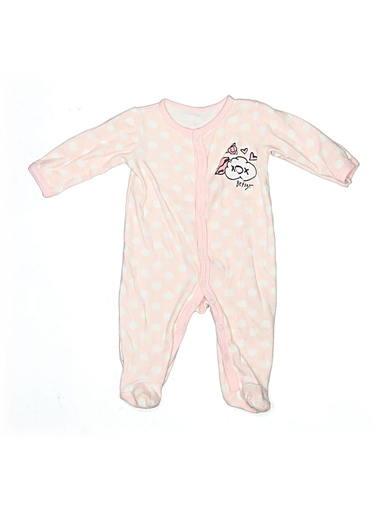 Pre-owned Betsey Johnson Babies' Long Sleeve Onesie In Pink
