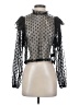 NSR 100% Polyester Black Long Sleeve Blouse Size S - photo 1
