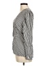 Something Navy 100% Rayon Stripes Black Long Sleeve Blouse Size M - photo 5