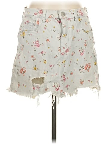 Express Denim Skirt (view 1)