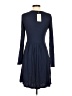 Unbranded Solid Blue Casual Dress Size S - photo 2