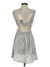Shein 100% Polyester Animal Print Silver White Cocktail Dress Size S - photo 2