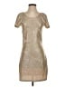 Free People 100% Polyester Metallic Gold Cocktail Dress Size S - photo 1