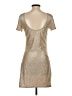 Free People 100% Polyester Metallic Gold Cocktail Dress Size S - photo 2