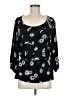 Deletta 100% Rayon Black 3/4 Sleeve Blouse Size M - photo 1