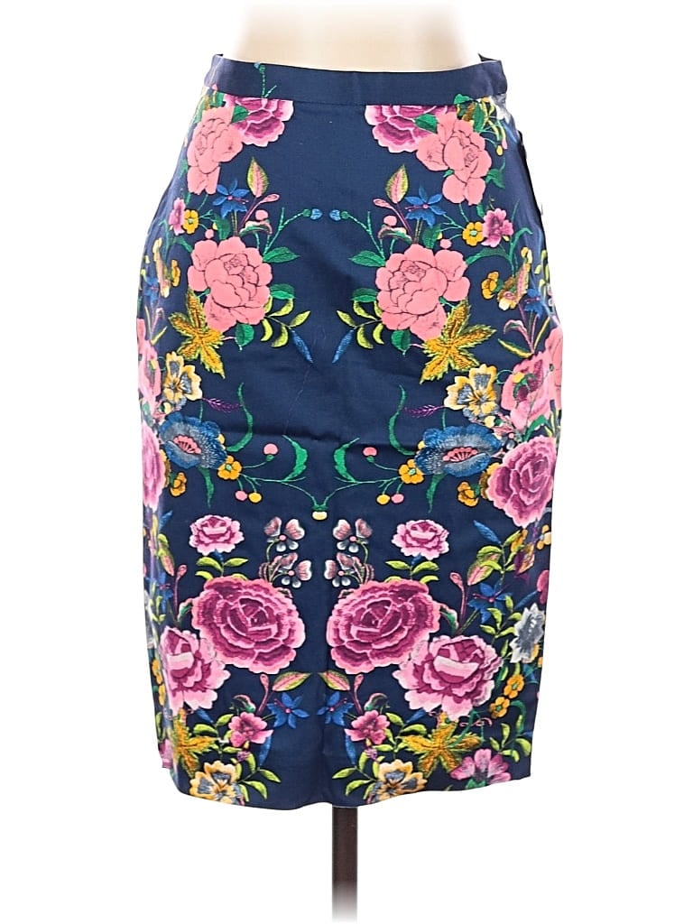 Zara Basic Formal Skirt In Blue