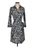 Veronica M. Animal Print Blue Casual Dress Size XS - photo 1