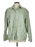 Zara 100% Cotton Solid Green Jacket Size L - photo 1