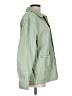 Zara 100% Cotton Solid Green Jacket Size L - photo 4