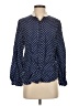 J.Crew Polka Dots Blue Long Sleeve Blouse Size S - photo 1