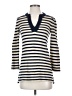 Tory Burch 100% Cashmere Stripes Ivory Cashmere Pullover Sweater Size S - photo 1