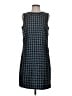 Ann Taylor 100% Polyester Houndstooth Blue Casual Dress Size 2 - photo 1