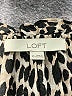Ann Taylor LOFT 100% Polyester Animal Print Brown Short Sleeve Blouse Size XS - photo 7