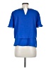 Zara Basic Blue Short Sleeve Blouse Size M - photo 2